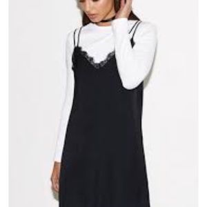 Kendall&Kylie Black Slip Dress